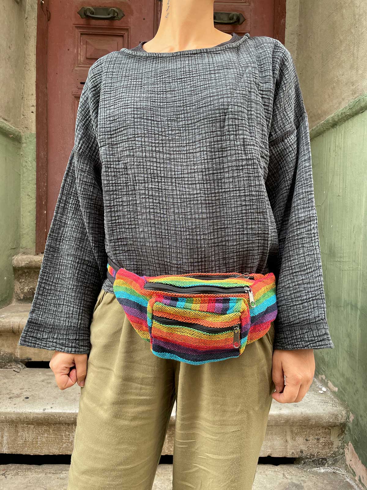 Pure Hemp Gökkuşağı Bel Çantası