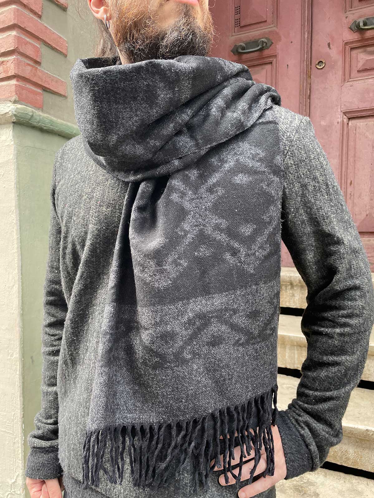 Bohem Unisex Çift Taraflı Şal