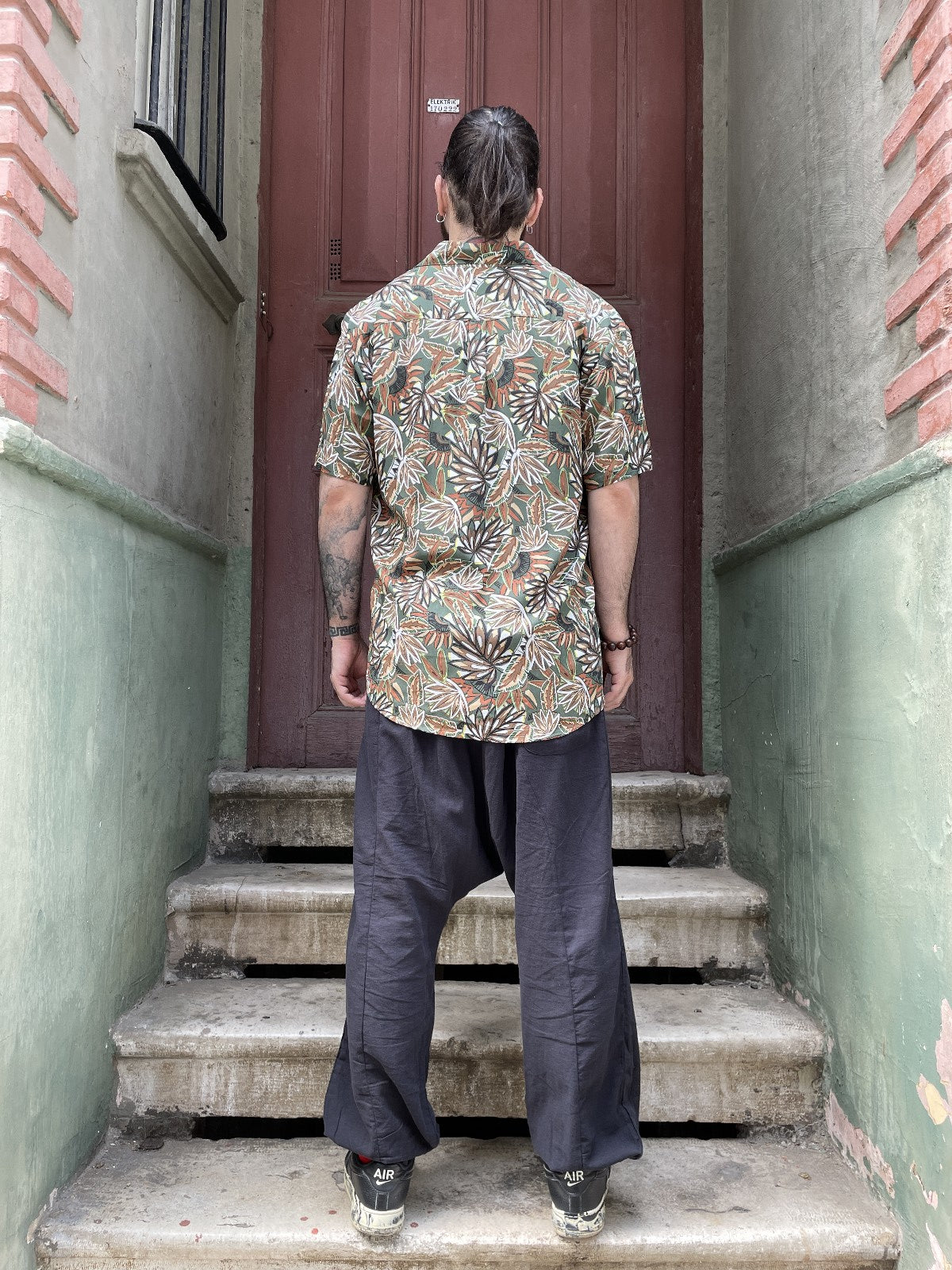 Bohem Desenli Hawaii Kısa Kollu Gömlek