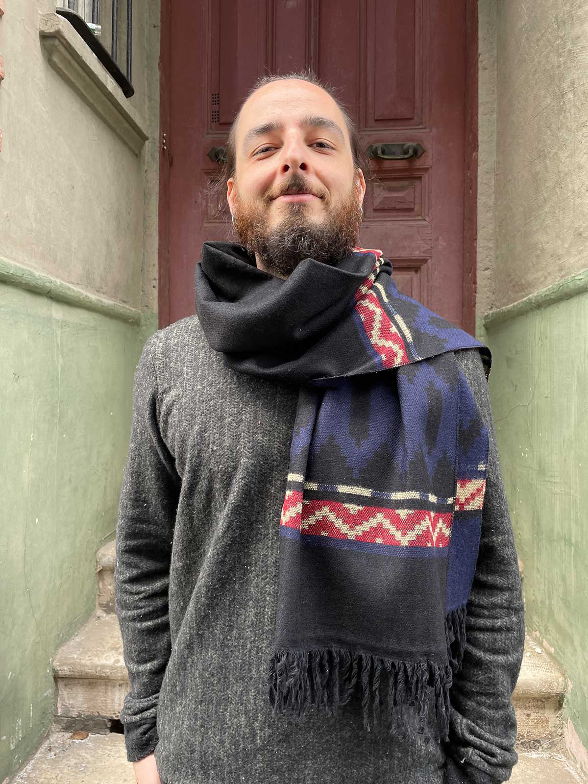 Bohem Unisex Çift Taraflı Şal