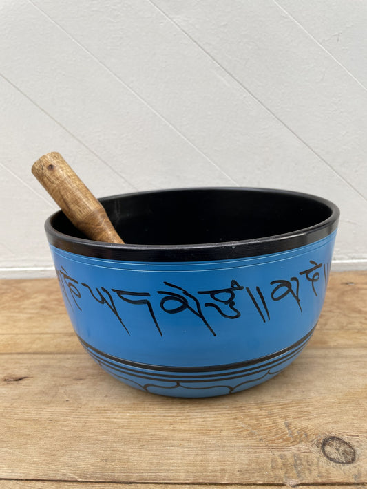 Mavi Meditasyon Çanı Yoga Çanı Tibet Çanağı Singing Bowl