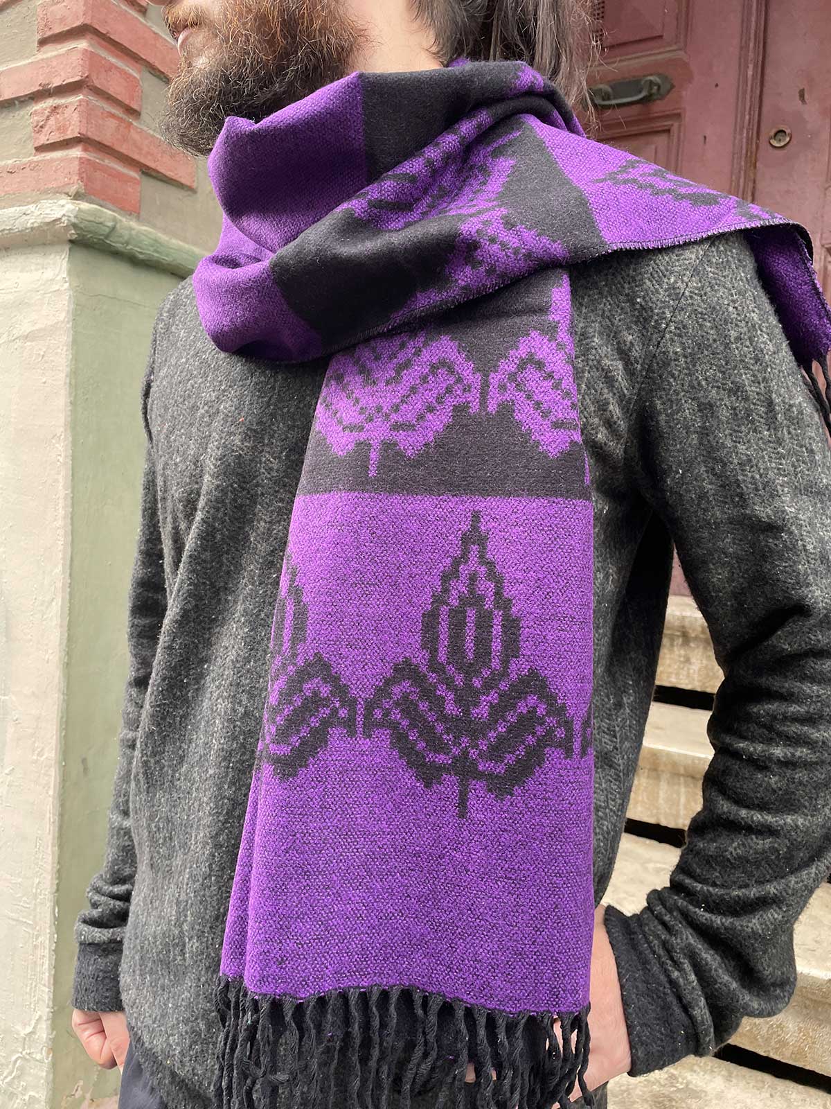 Bohem Unisex Çift Taraflı Şal