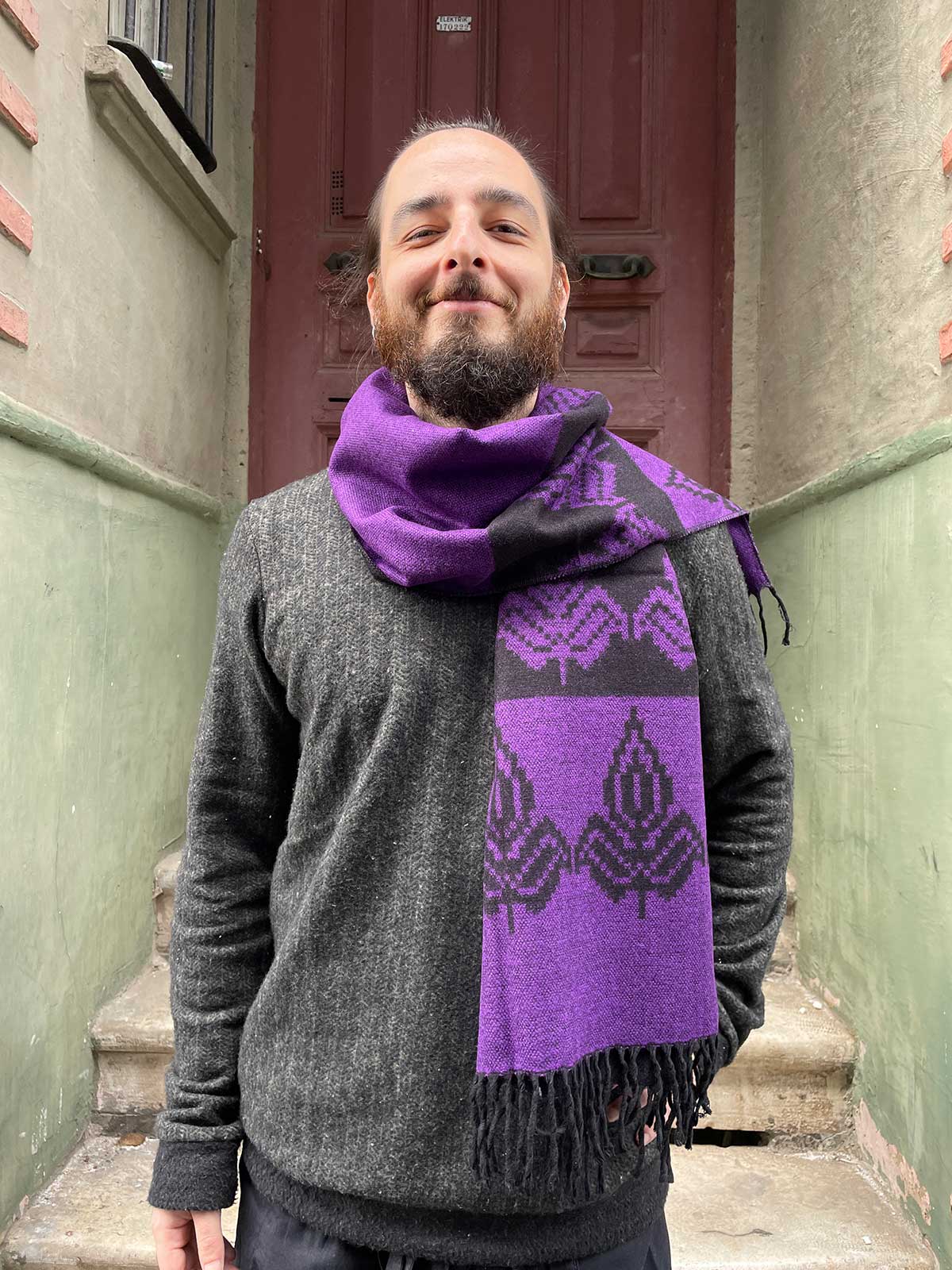 Bohem Unisex Çift Taraflı Şal