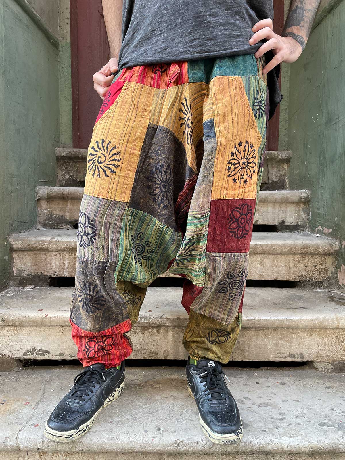Unisex Nepal Patchwork Kum Şalvar