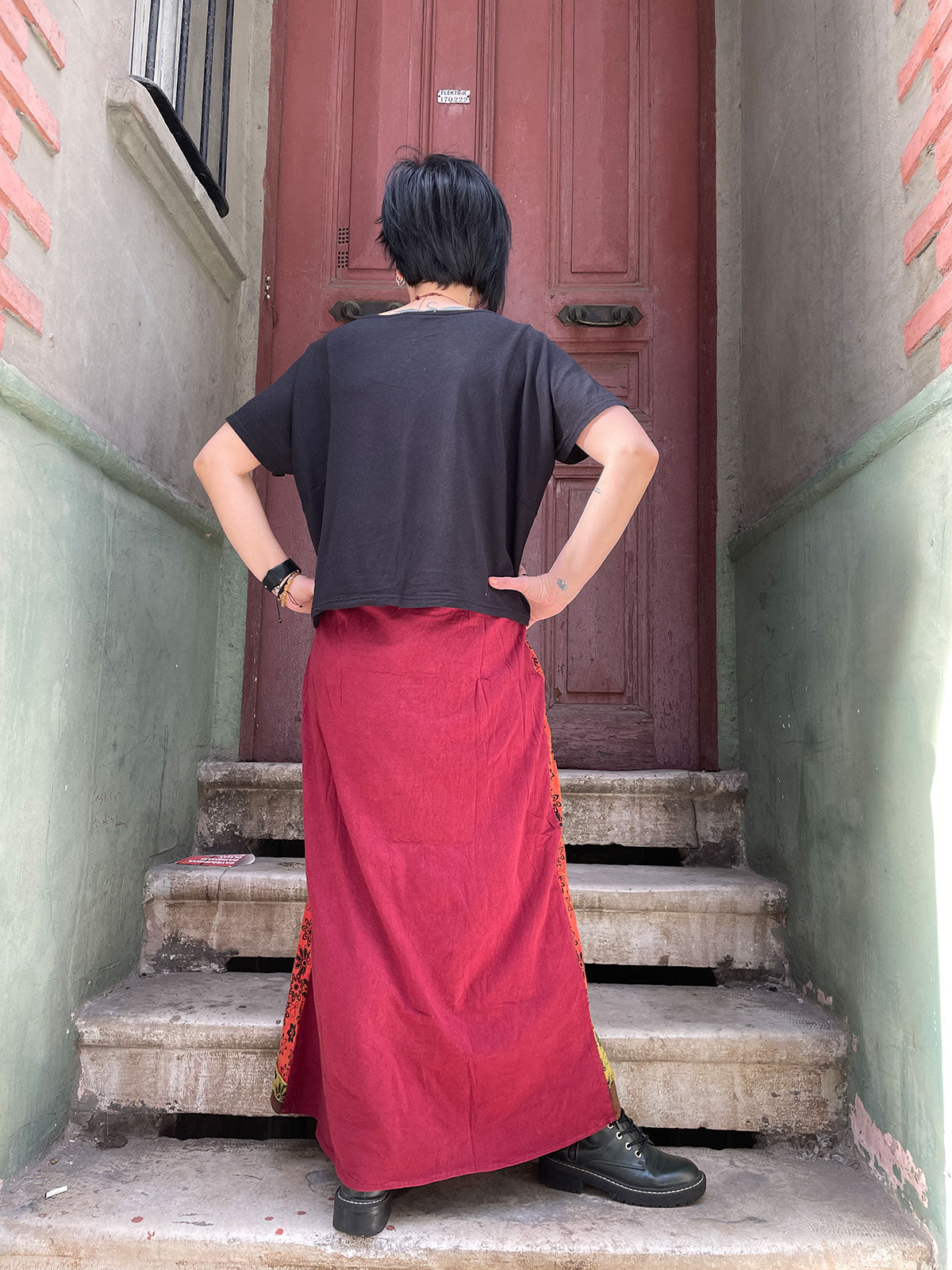 Bohem Nepal Çiçekli Etek