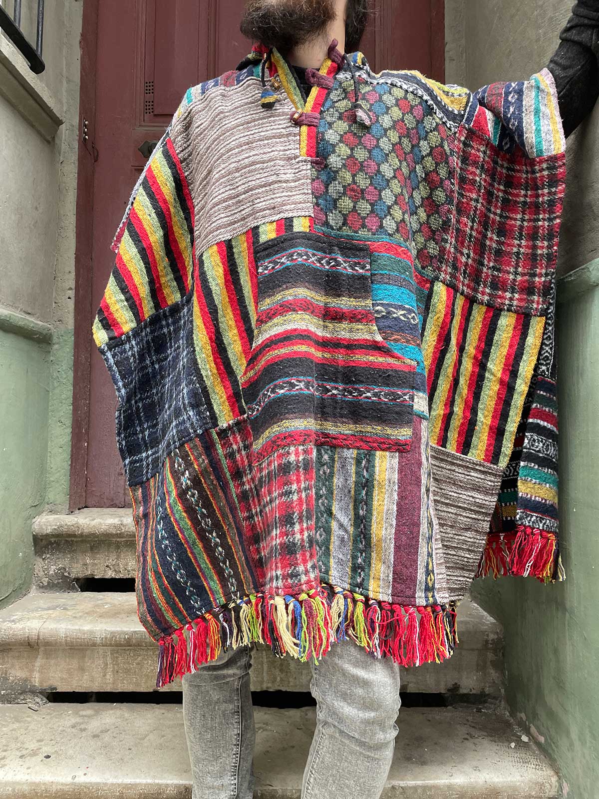 Unisex Nepal Patchwork Gheri Panço