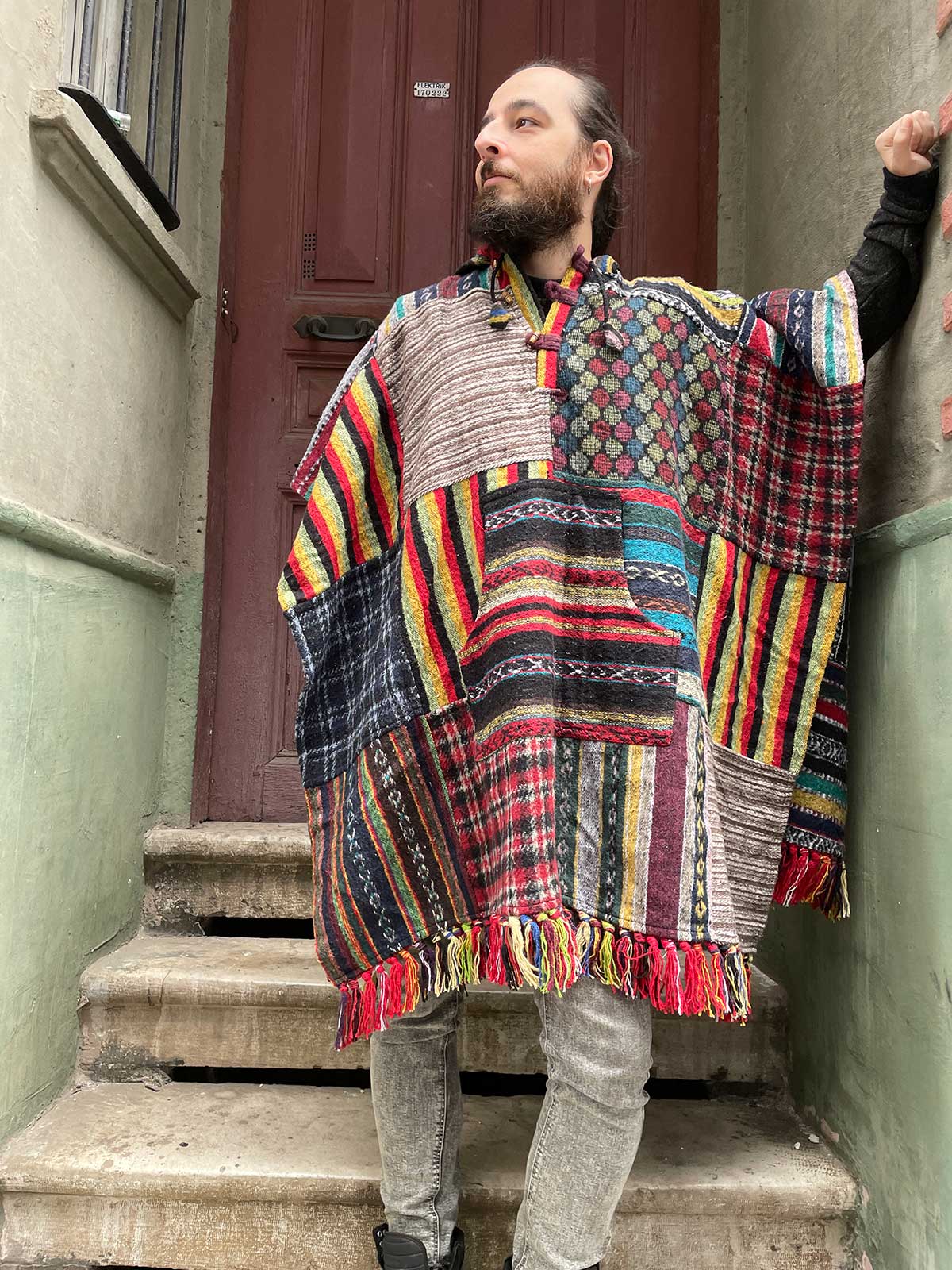 Unisex Nepal Patchwork Gheri Panço