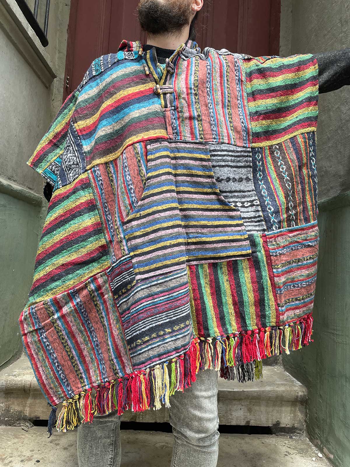 Unisex Nepal Patchwork Gheri Panço