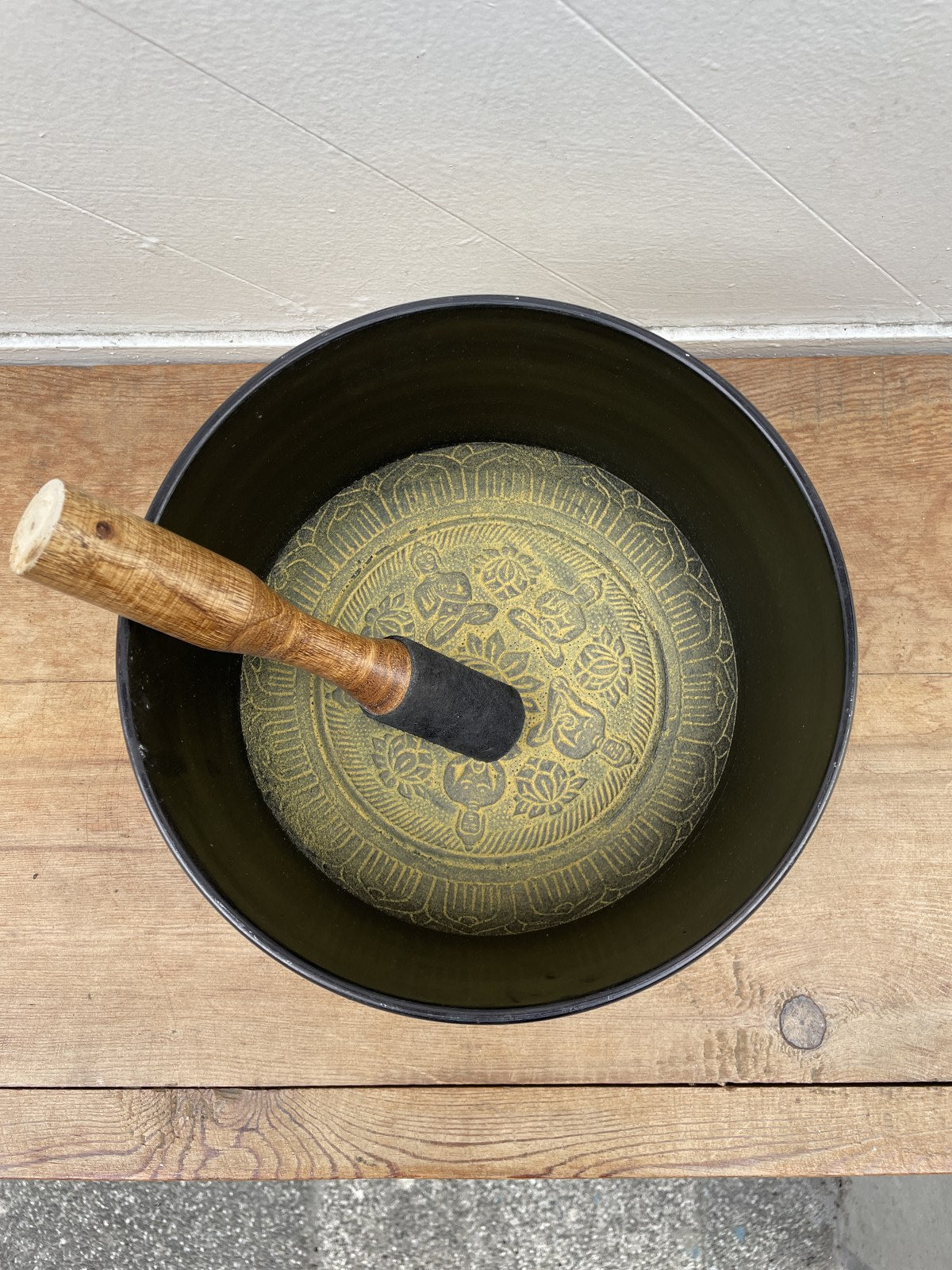 Sarı Tibet Terapi Meditasyon Ses Çanağı Singing Bowl