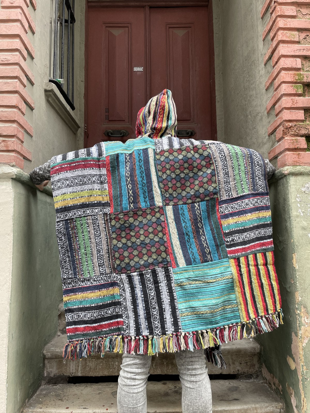 Unisex Nepal Gheri Yeşil Bob Panço