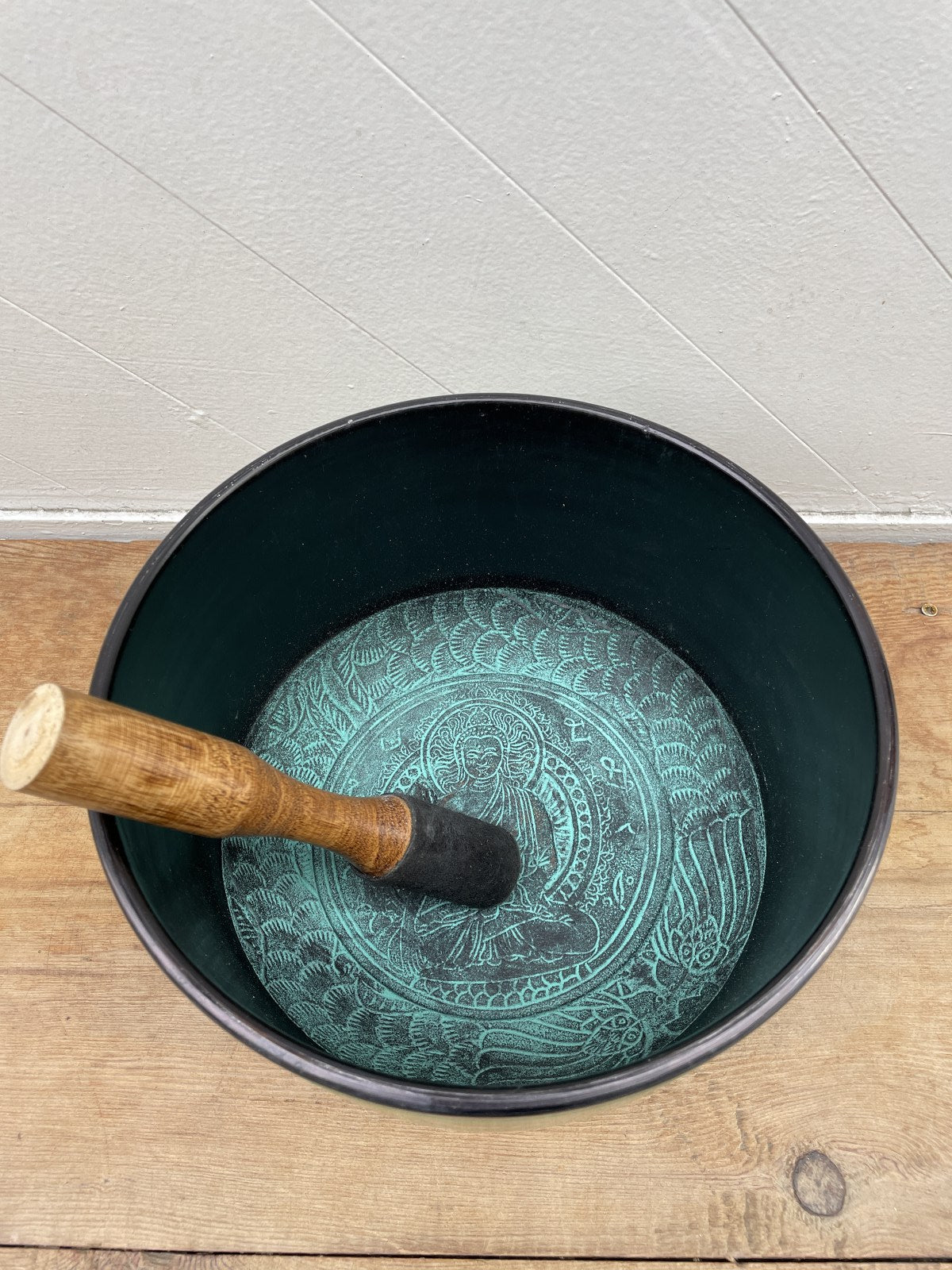 Yeşil Tibet Terapi Meditasyon Ses Çanağı Singing Bowl