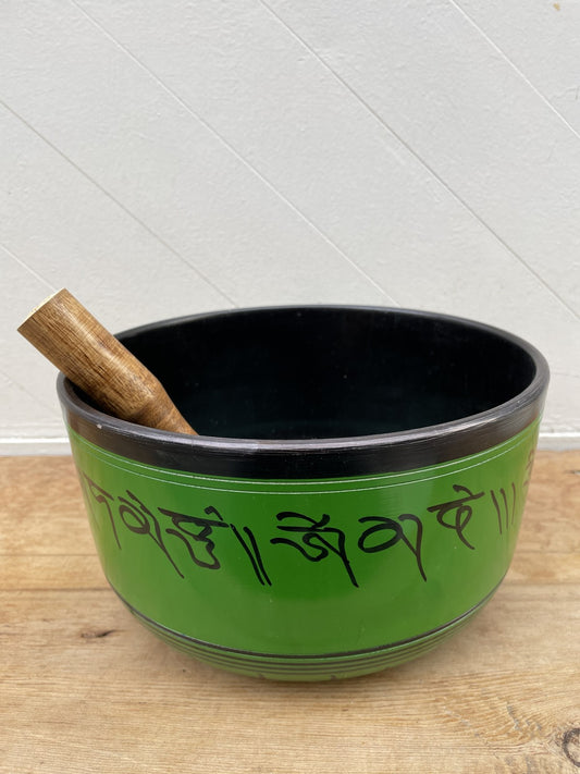 Yeşil Tibet Terapi Meditasyon Ses Çanağı Singing Bowl