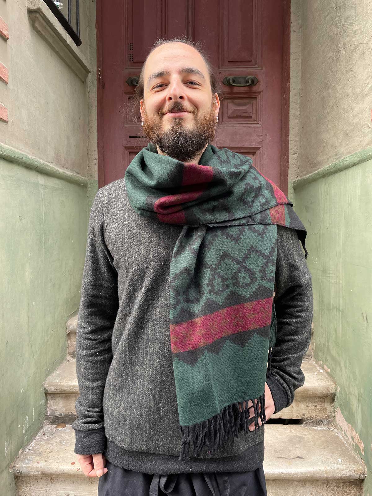 Bohem Unisex Çift Taraflı Şal