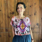 Batik Tasarım Kavun Mor Kadın Crop Bluz
