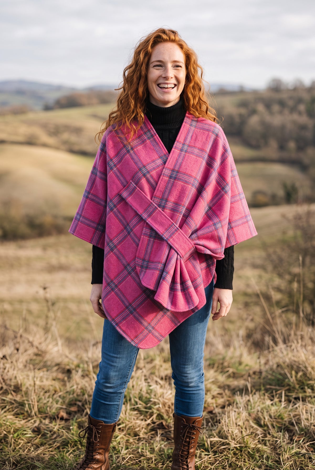 Bohemian One Pocket Colorful Poncho