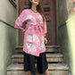Bohem Batik desenli kimono, %100 viskon kumaştan el yapımı, M-XL bedenlere uygun, rahat ve şık bohem tarzda uzun kimono.