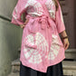 Bohem Batik desenli kimono, %100 viskon kumaştan el yapımı, M-XL bedenlere uygun, rahat ve şık bohem tarzda uzun kimono.