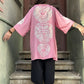 Bohem Batik desenli kimono, %100 viskon kumaştan el yapımı, M-XL bedenlere uygun, rahat ve şık bohem tarzda uzun kimono.