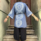 Bohem Batik desenli kimono, %100 viskon kumaştan el yapımı, M-XL bedenlere uygun, rahat ve şık bohem tarzda uzun kimono.