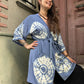 Bohem Batik desenli kimono, %100 viskon kumaştan el yapımı, M-XL bedenlere uygun, rahat ve şık bohem tarzda uzun kimono.