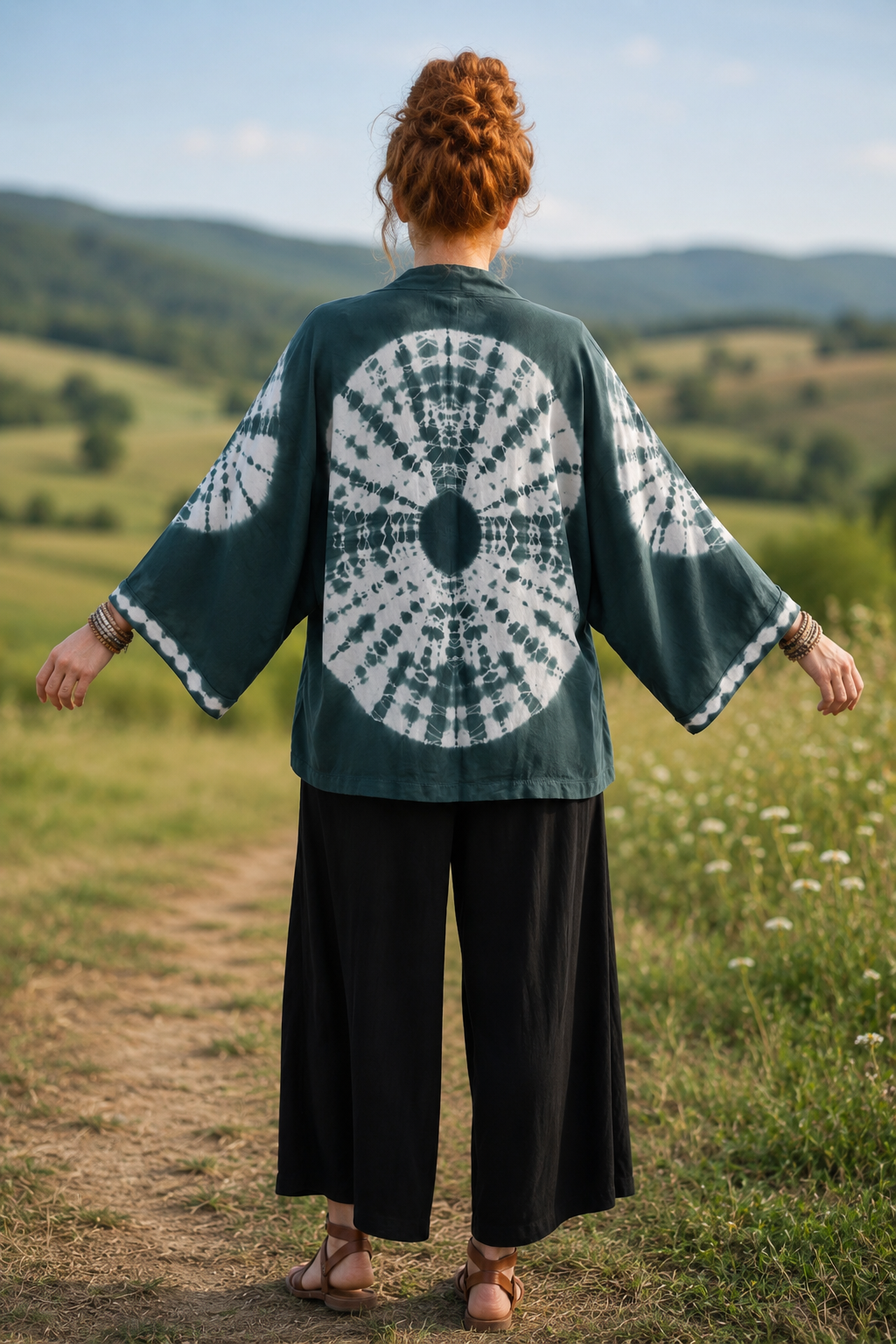 Luna Bohem Batik Kimono – El Boyama Desenli Salaş Kesim Kadın Kimono