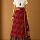 Çift Taraflı Bağlamalı İpek Etek Sarong – Bordo Siyah Paisley
