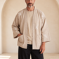 Senka Desenli Erkek Kimono – Dokulu Pamuklu Kumaş, Rahat Kesim