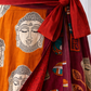 Bohem Nepal Buddha Desenli Bağlamalı İpek Etek
