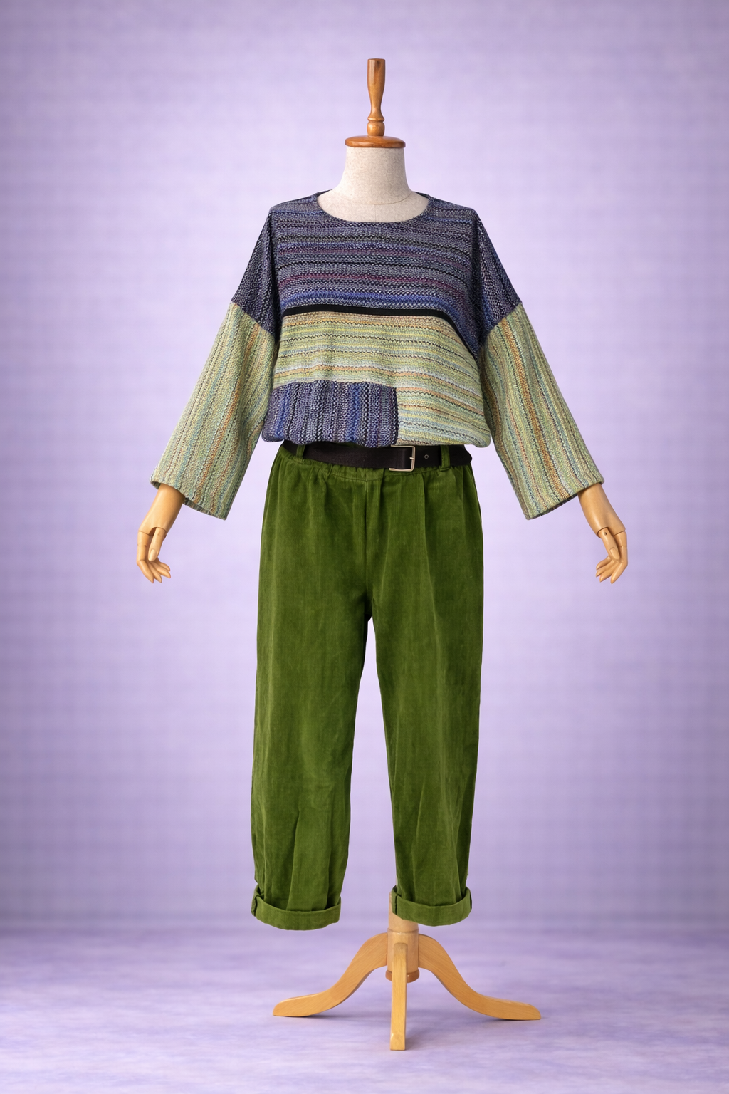 Patchwork Dokuma Kadın Bluz – Tek Üretim, %100 Pamuk, Sürdürülebilir Tasarım