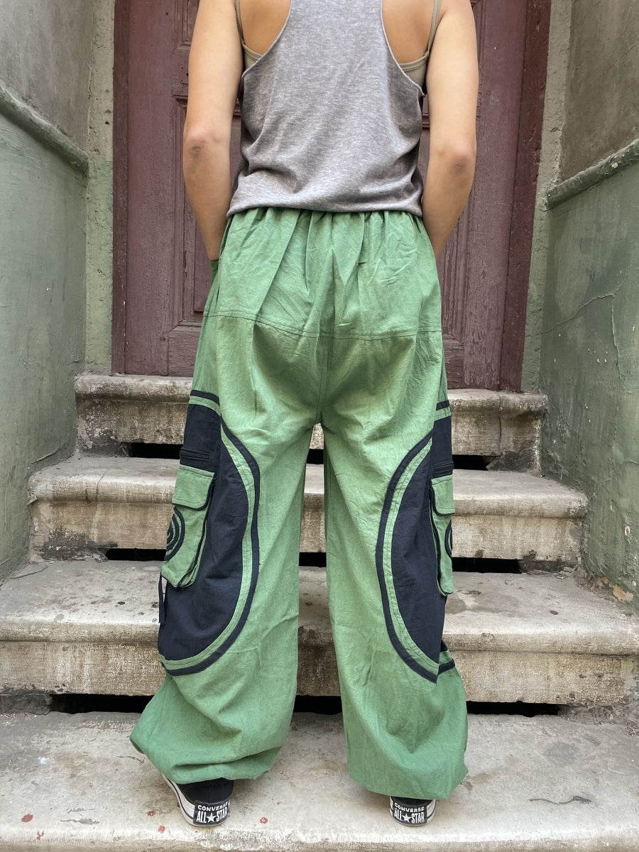 Kadın Nepal Pantolon – Lastikli Bel & Paça, Cepli Bohem Stil