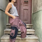 Kadın Nepal Pantolon – Lastikli Bel & Paça, Cepli Bohem Stil