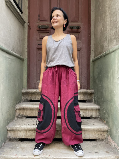 Kadın Nepal Pantolon – Lastikli Bel & Paça, Cepli Bohem Stil