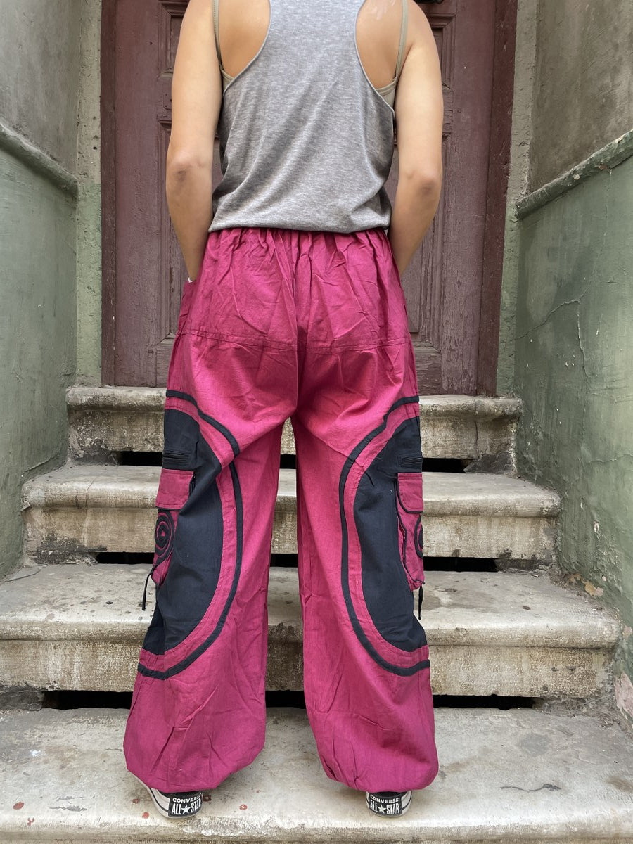 Kadın Nepal Pantolon – Lastikli Bel & Paça, Cepli Bohem Stil