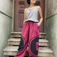 Kadın Nepal Pantolon – Lastikli Bel & Paça, Cepli Bohem Stil