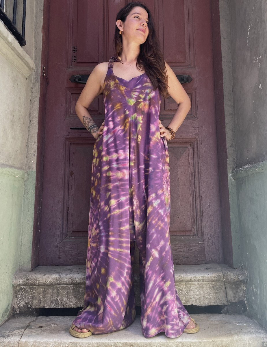 Bohem Batik Doğal Boyama Kadın Tulum, Salopet