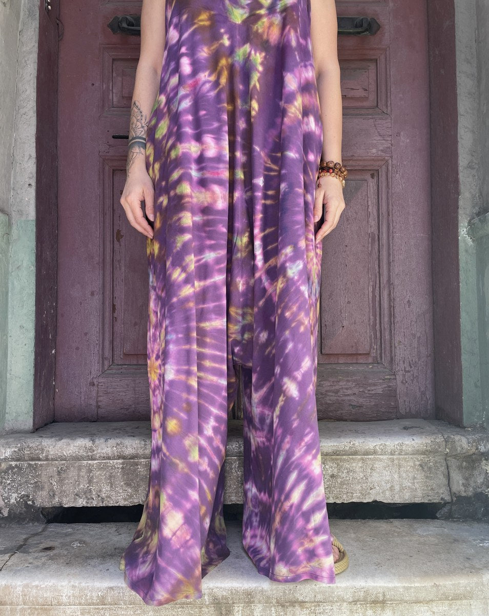 Bohem Batik Doğal Boyama Kadın Tulum, Salopet