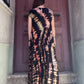 Bohem Batik Doğal Boyama Salaş Asimetrik Elbise