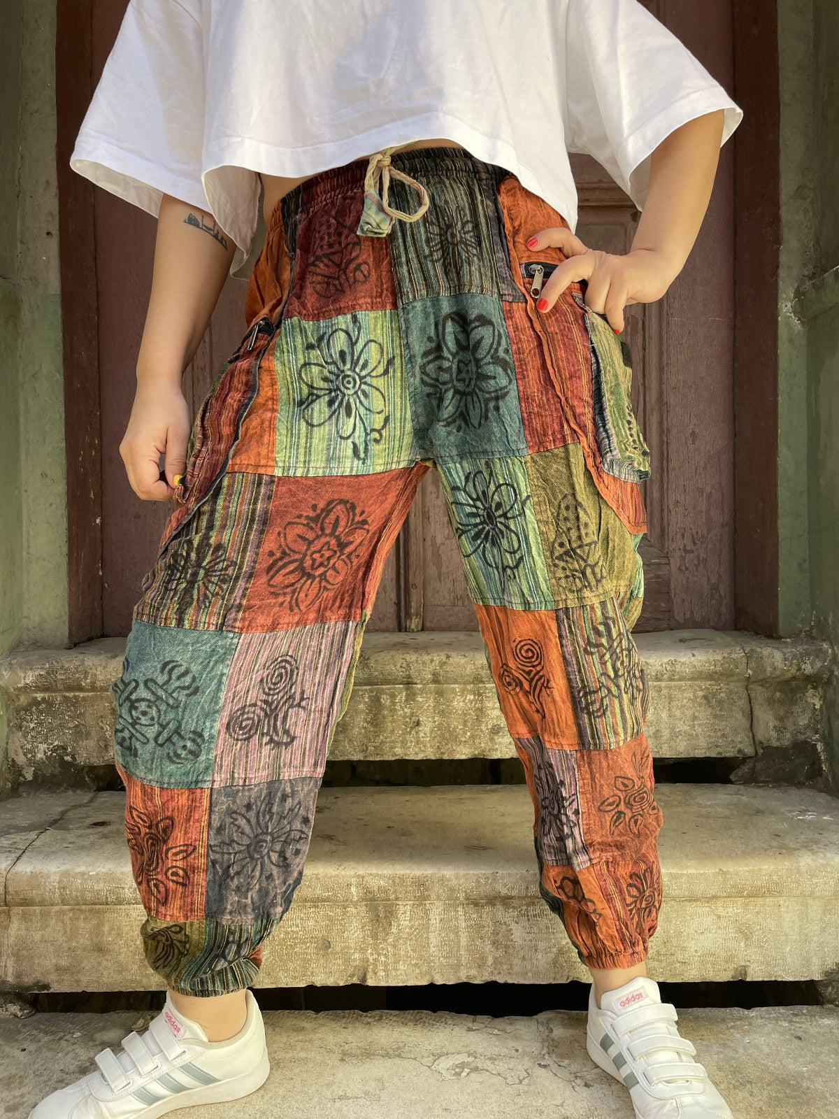 Bohem Nepal Aum Patchwork Kadın Pantolon