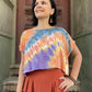 Batik Tasarım Kavun Mor Kadın Crop Bluz