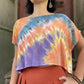 Batik Tasarım Kavun Mor Kadın Crop Bluz