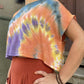 Batik Tasarım Kavun Mor Kadın Crop Bluz