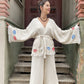 Fatma Ananın Bereket Eli Bohem Kadın Yoga Doğal Kumaş Kimono Takım Yoga Takımı