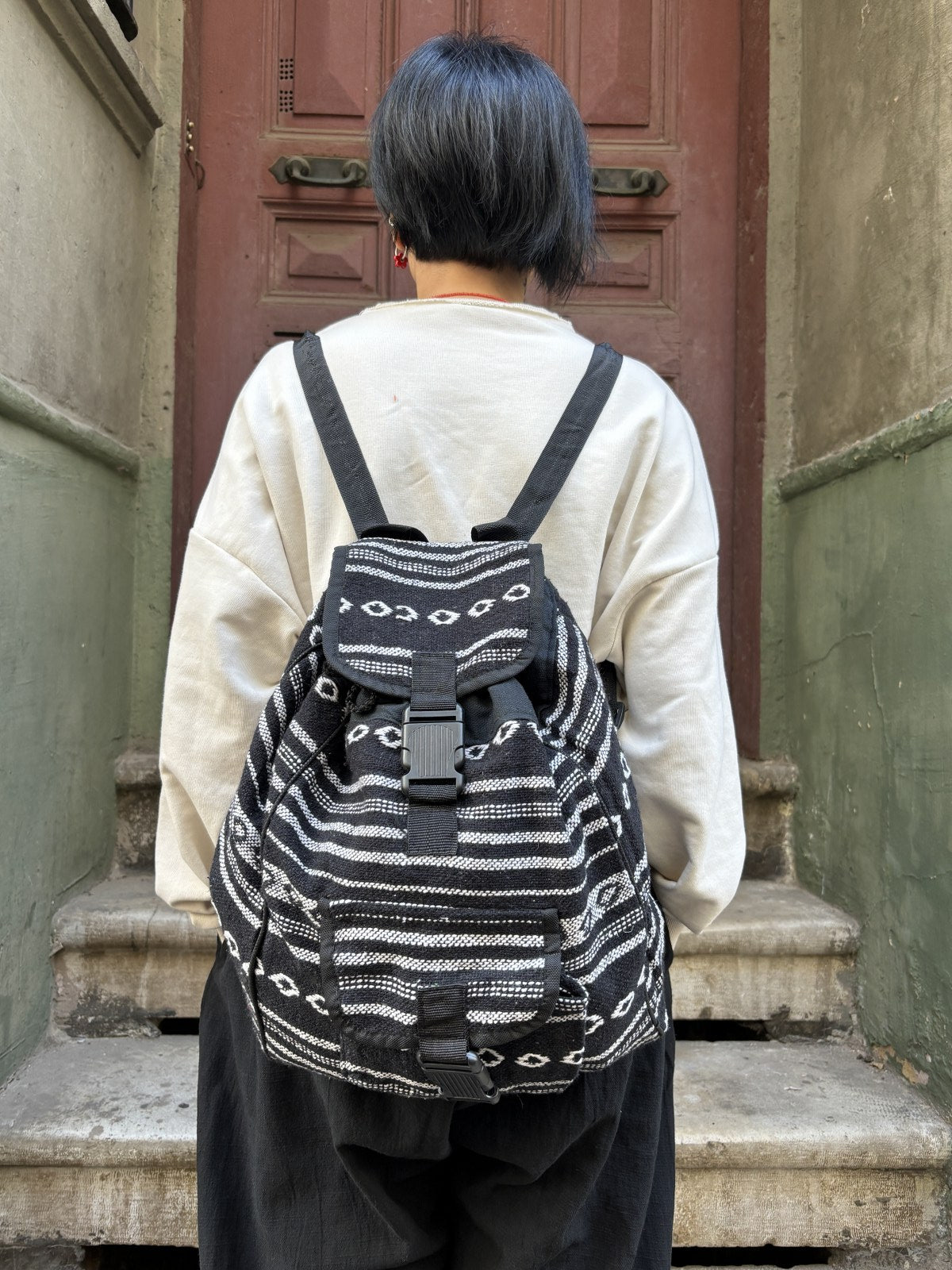 Brown Claret Red Pure Hemp Backpack