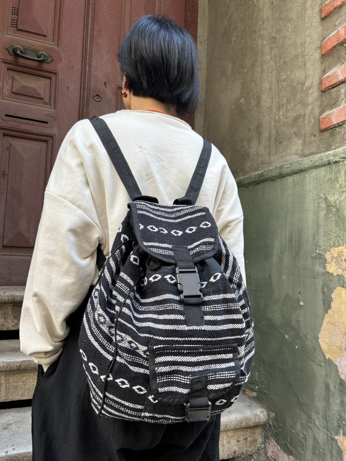 Brown Claret Red Pure Hemp Backpack