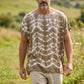 Bohem Batik Erkek Bluz  – Oversize Rahat Kesim – El Boyama Desenli