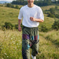 Haki Nepal Patchwork Şalvar Pantolon – Mevsimlik / Kışlık, Bol Cepli, Salaş Tasarım