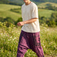 Unisex Bohem Nepal Şalvar Pantolon – Aum Desenli , Bordo