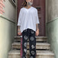 Unisex Nepal Etnik Baskılı Cepli Pantolon – Siyah & Haki