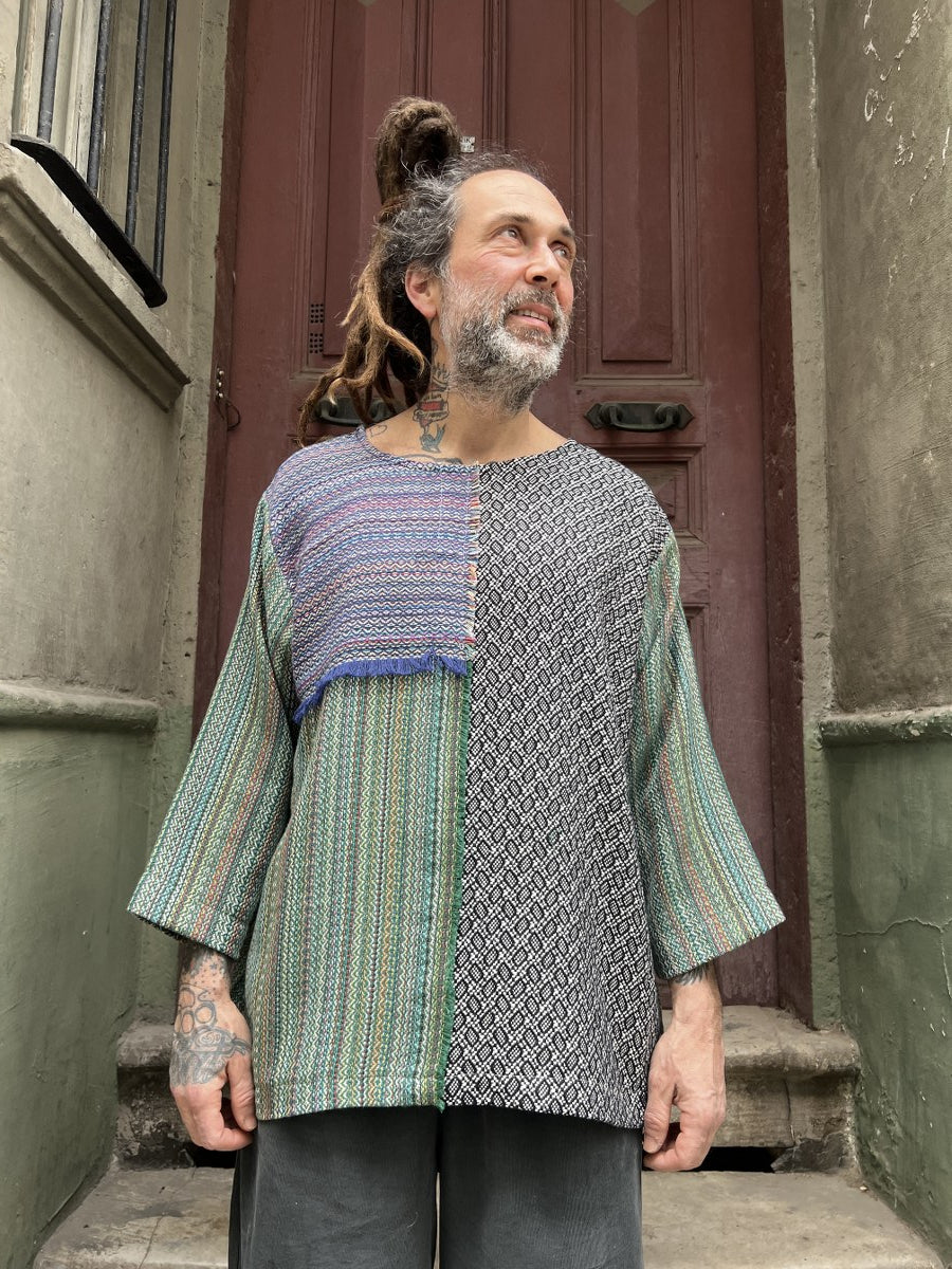 Ravion Dokuma Erkek Bluz – Tek Üretim, Etnik Dokuma & Sürdürülebilir