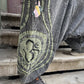 Unisex Bohem Nepal Şalvar Pantolon – Aum Desenli , Antrasit